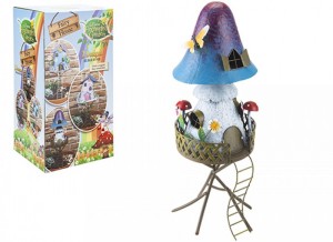 METAL TOADSTALL FAIRY HOUSE